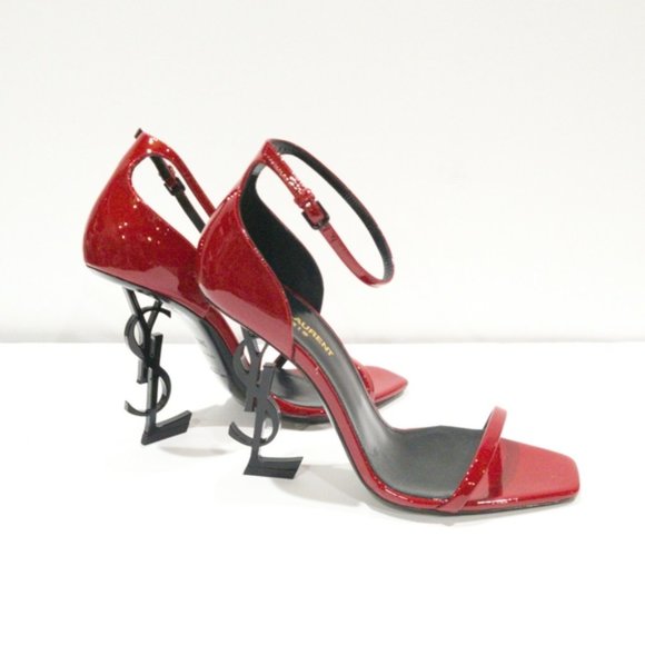 Saint Laurent Opyum YSL High Heel Sandals Red-8.5 - Picture 8 of 9